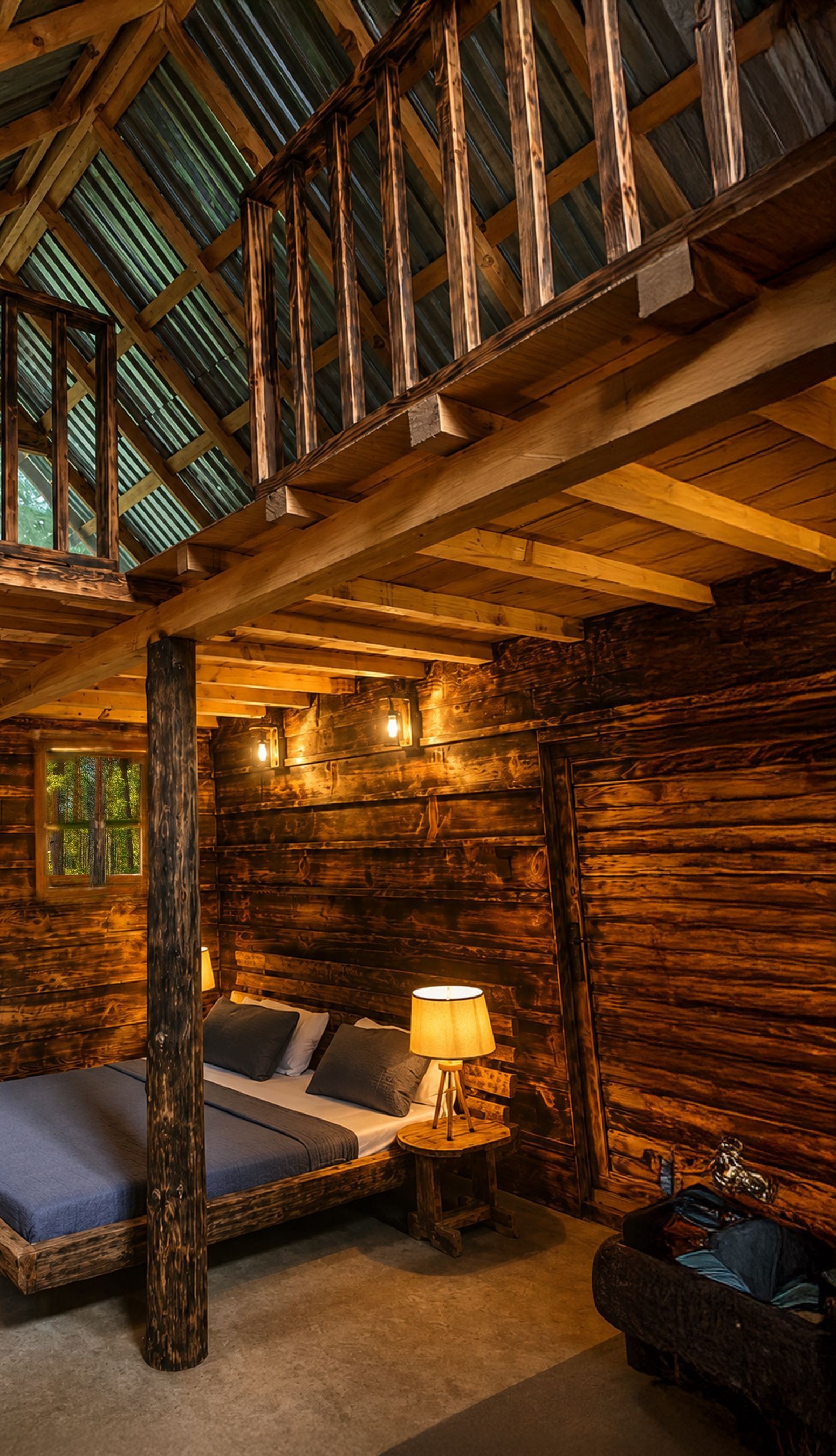 Deluxe Loft cedar interior